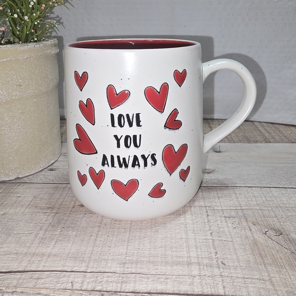 Sheffield Home Love You Always Mug with Red Hearts WHIMSICAL CHARMING - Picture 1 of 8